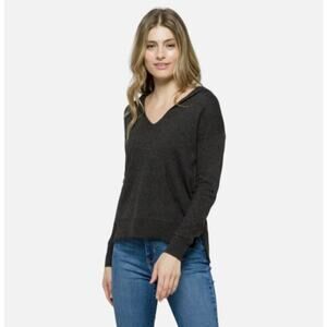 XXL Lusso 100% Cashmere Gray Hoodie Quiet Luxury Soft Pullover Sweater Capsule